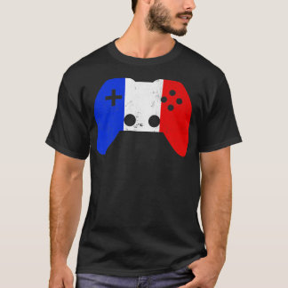 T-shirt Bastille Day T Video Game Gamer Kids Boys Men Fra