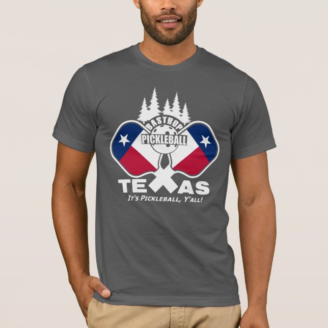 T-shirt Bastrop Pickleball, Texas (Devant)