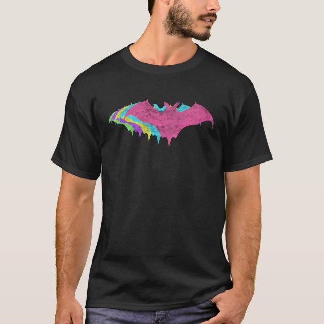 T-shirt Bat 80s Colors 1980s (Devant)