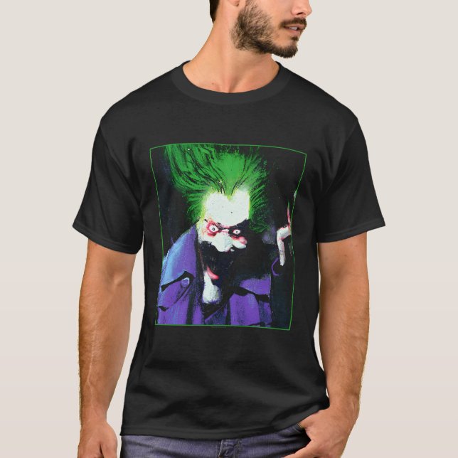 T-shirt Bat Arkham Asylum Joker (Devant)