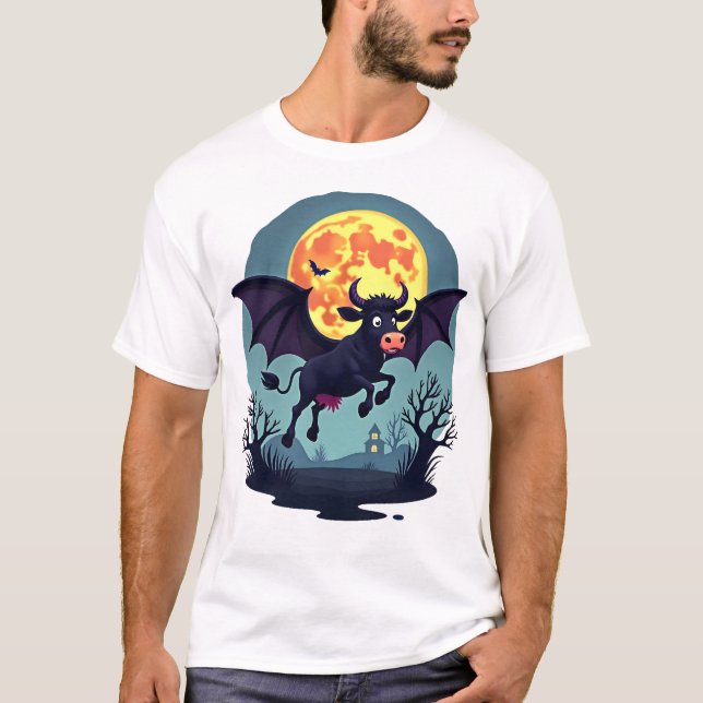 T-shirt Bat Cow at Midnight (Devant)
