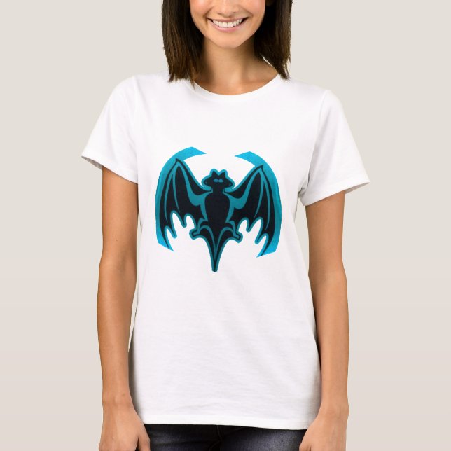 T-shirt Bat Cyan Le MUSÉE Zazzle Cadeaux (Devant)