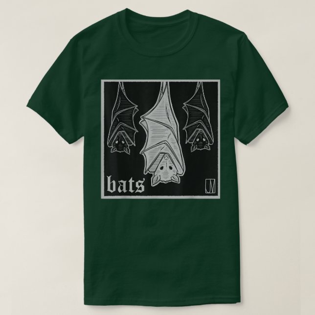 T-shirt Bat Dark Halloween Imaginaire Vampire 445 (Design devant)