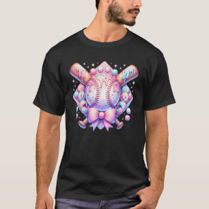 T-shirt Bat De Baseball Coquette Bow Avec Goutte De Crème 