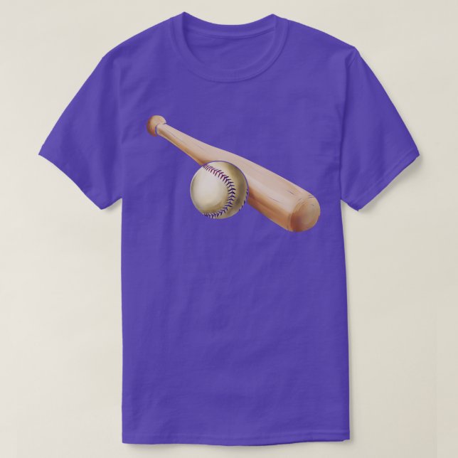 T-shirt Bat Et Balle De Baseball (Design devant)