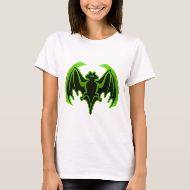 T-shirt Bat Green MUSEUM Zazzle Cadeaux (Devant)