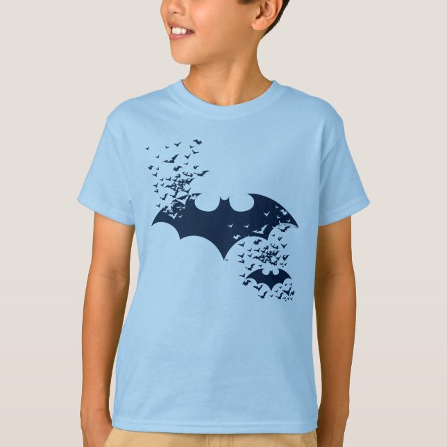 T-shirt Bat Logo Bursting Into Bats (Devant)