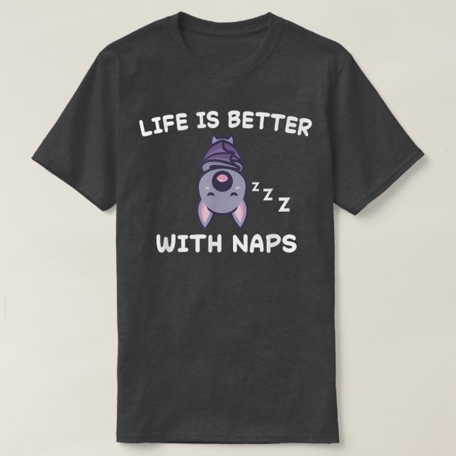 T-shirt Bat Nap Pyjama Dormir (Design devant)