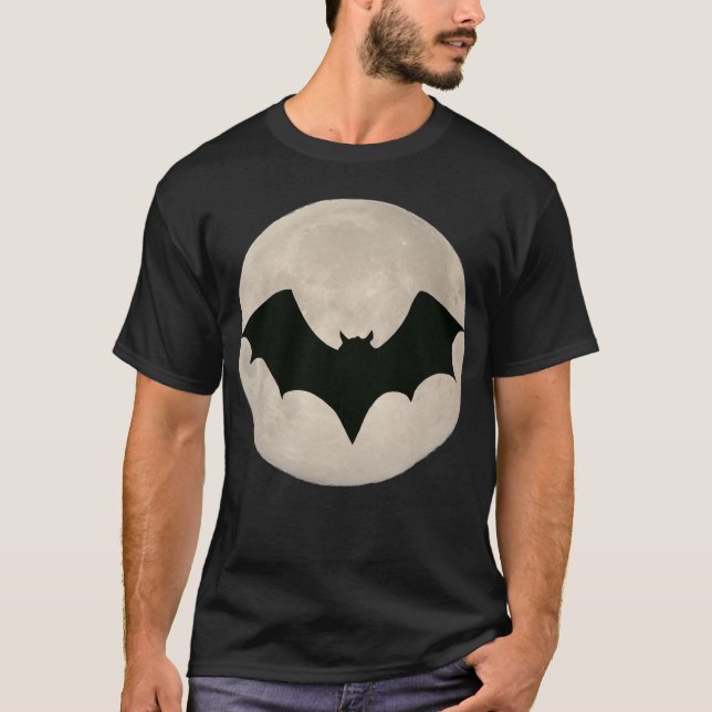 T-shirt Bat sur Pleine lune (Devant)