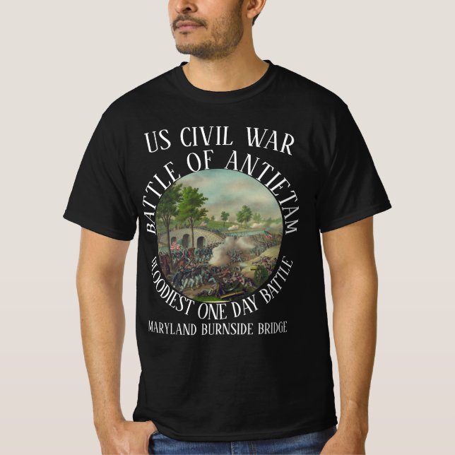 T-SHIRT BATAILLE D'ANTIETAM - PONT DE LA GUERRE CIVILE AMÉ (Devant)