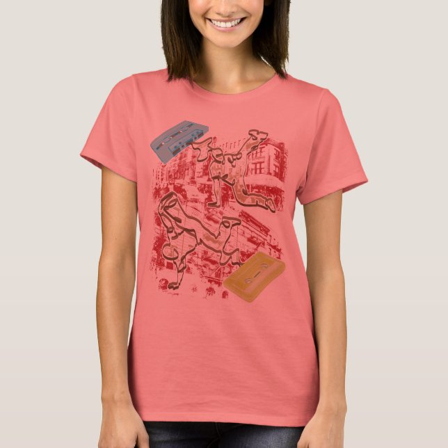 T-shirt Bataille de B-boy Cassette (Devant)