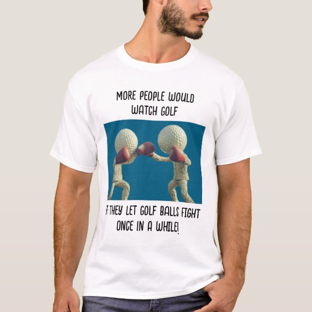 T-shirt Bataille de balles de golf (Devant)