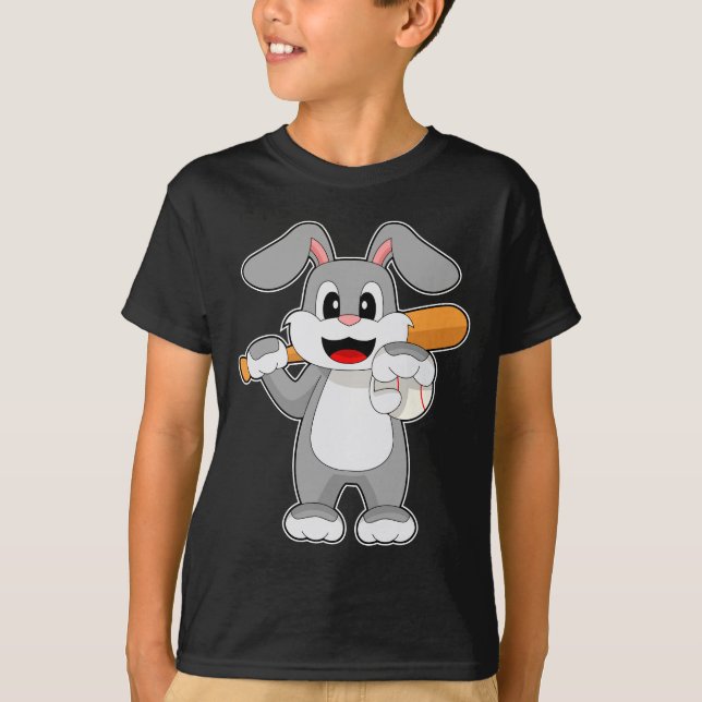 T-shirt Bataille de baseball de baseball de lapin Sports (Devant)
