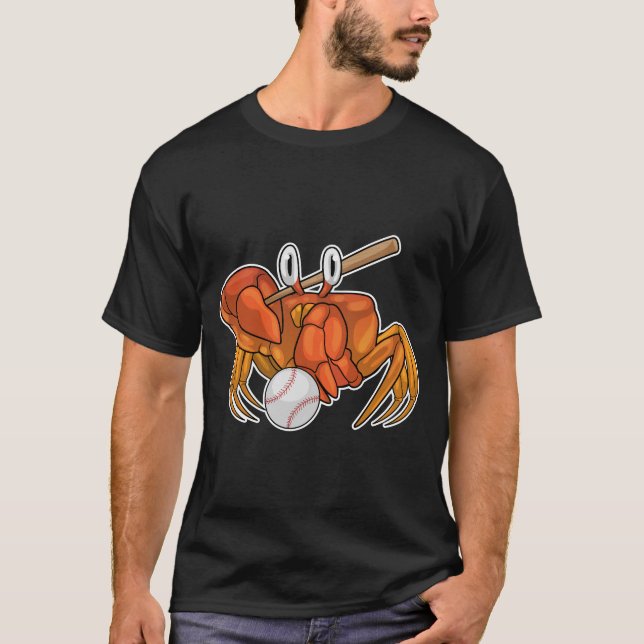 T-shirt Bataille de baseball de crabe Baseball (Devant)