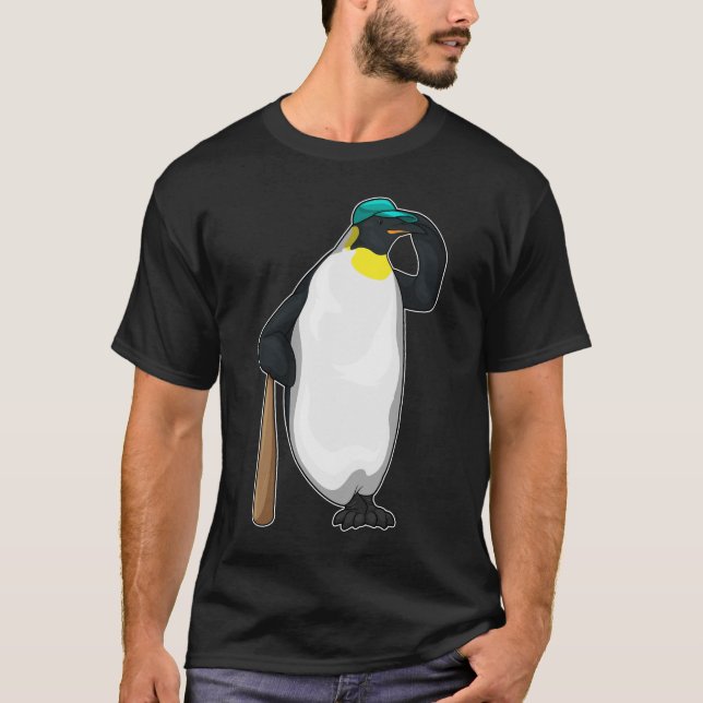 T-shirt Bataille de baseball de Penguin (Devant)