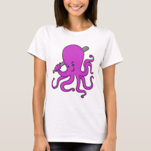 T-shirt Bataille de baseball de pieuvre
