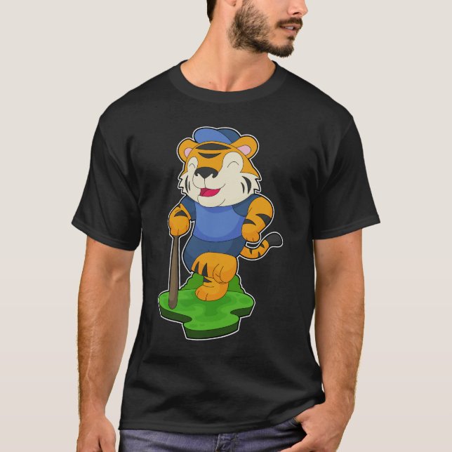 T-shirt Bataille de baseball de tigre (Devant)