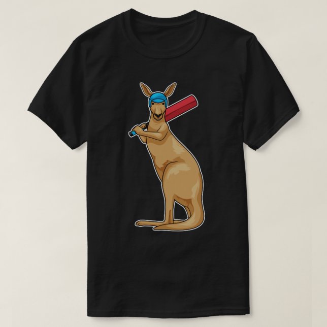 T-shirt Bataille de cricket de Kangaroo (Design devant)