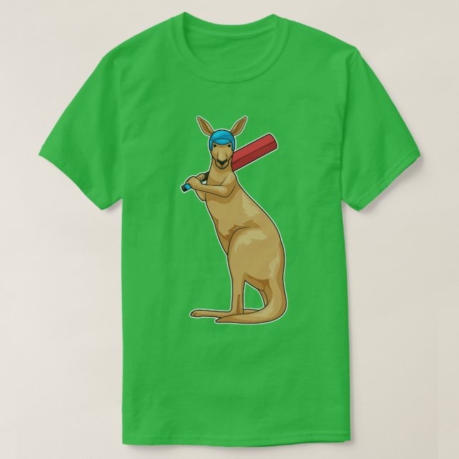 T-shirt Bataille de cricket de Kangaroo (Design devant)