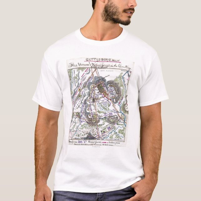 T-shirt Bataille de Gettysburg 6 (Devant)