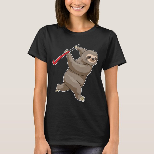 T-shirt Bataille de hockey Sloth Hockey (Devant)