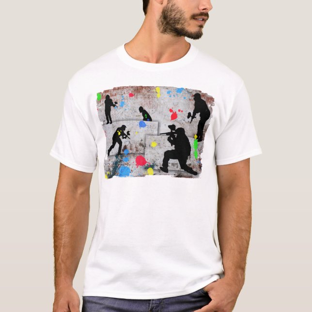 T-shirt Bataille de Paintball (Devant)