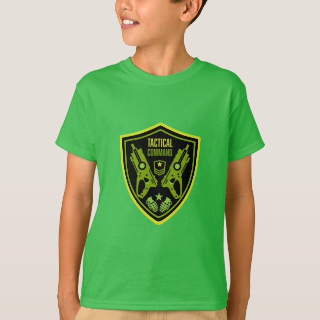 T-shirt Bataille de pistolet à fléchettes pour garçons (Devant)