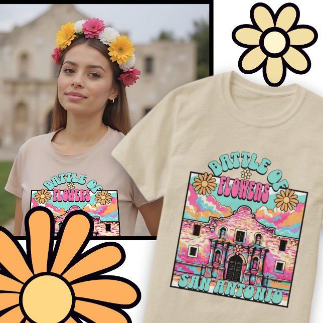 T-shirt Bataille des fleurs San Antonio Alamo Texas Fiesta (Battle of Flowers San Antonio Alamo Texas Fiesta T-Shirt)
