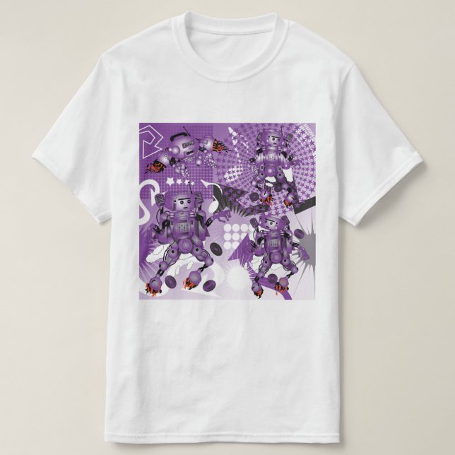 T-shirt bataille des robots Hiphop  (Design devant)