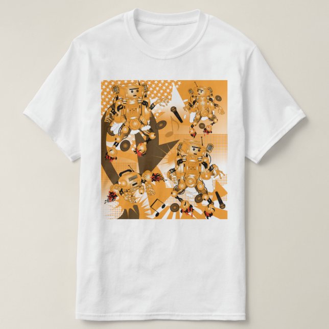 T-shirt bataille des robots Hiphop  (Design devant)