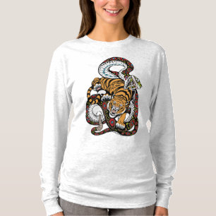 T-shirt Bataille Épique : Art du Tigre contre le Serpent