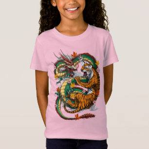 T-Shirt Bataille japonaise de Tigre Dragon