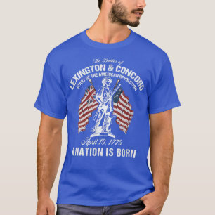T-shirt Batailles de Lexington et Concord American Revolut