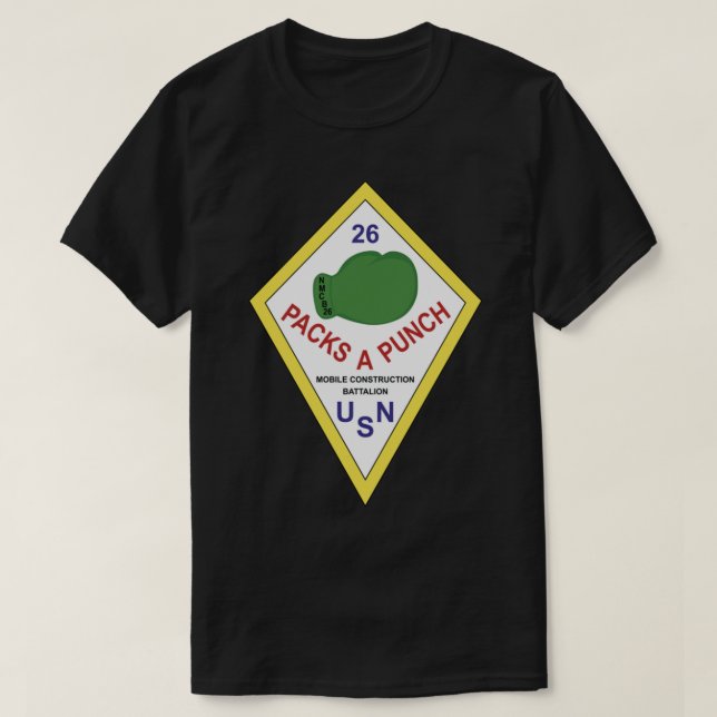 T-shirt Bataillon de construction navale mobile 26 (NMCB-2 (Design devant)