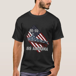 T-shirt Bataillon USS Alabama BB-60 _ Combat Warship Vete