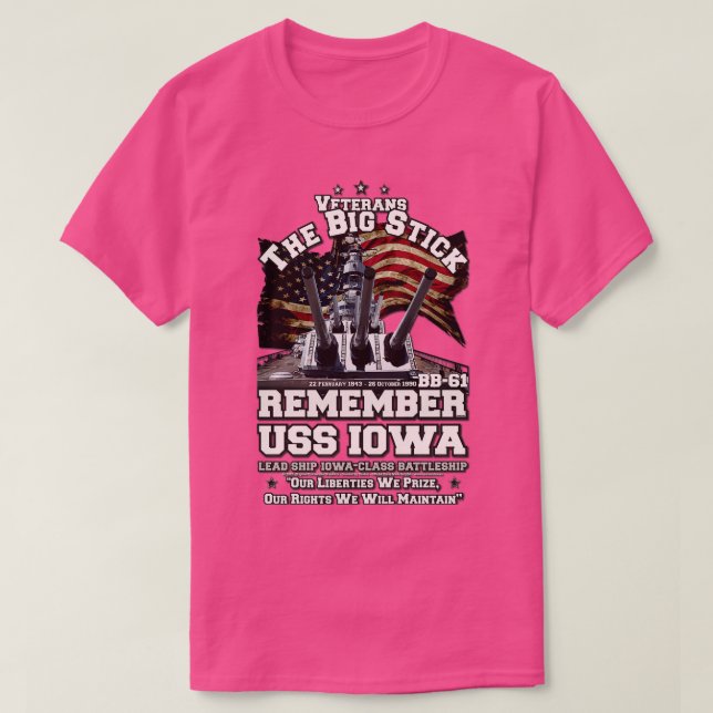 T-shirt Bataillon USS IOWA BB61 (Design devant)