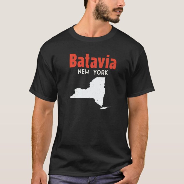 T-shirt Batavia New York USA State America Travel New York (Devant)