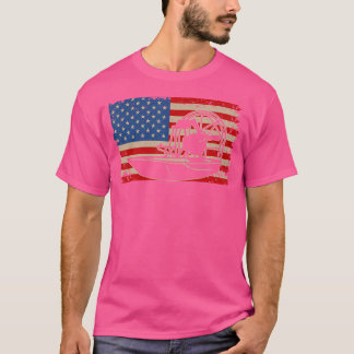 T-shirt Bateau à air America Drapeau I Capitaine de bateau