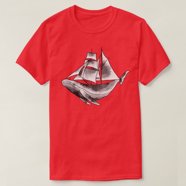 T-shirt Bateau à baleine (Design devant)