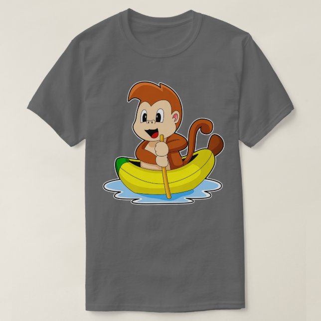 T-shirt Bateau à banane singe 2 (Design devant)