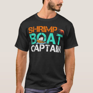 T-shirt Bateau à crevettes Capitaine Funny Bois de mer Ca