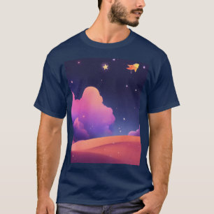 T-shirt Bateau à fusée à dessin
