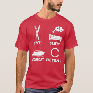 T-shirt Bateau à moteur Dormir Cadeau de répétition pour l