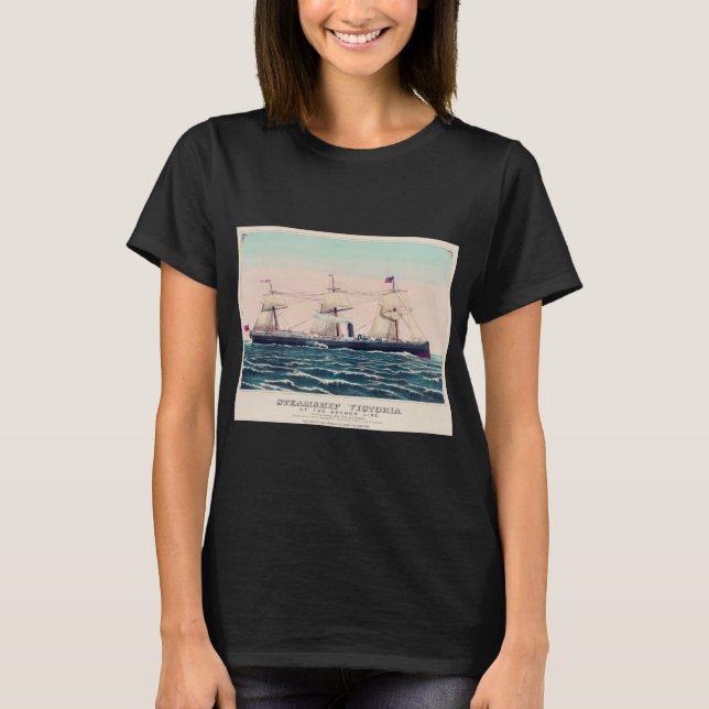 T-shirt Bateau à vapeur Victoria de la ligne d'Ancres, 187 (Devant)