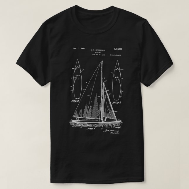 T-shirt Bateau à voile Brevet voilier Voilier (Design devant)