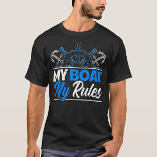 T-shirt Bateau à voile Capitaine naviguant Mon bateau Mes