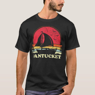T-shirt Bateau à voile cool Vintage marin Ma Nantucket