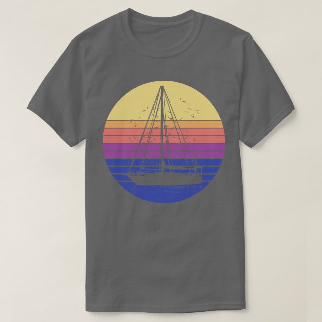 T-shirt Bateau à voile Retro 1 (Design devant)