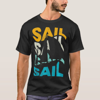 T-shirt Bateau à voile rétro Lover Voilier Bateau à skippe