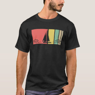 T-shirt Bateau à voile rétro skipper navire catamaran yach